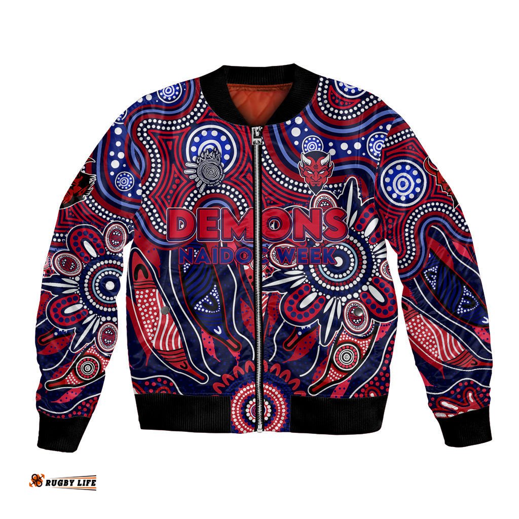 Personalised Demons NAIDOC Week 2024 Bomber Jacket Aussie Aboriginal Art