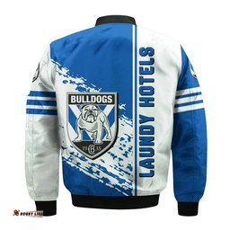 Canterbury-Bankstown Bulldogs Bomber Jacket Quarter Style - NRL