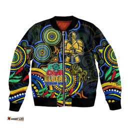 Titans Rugby Aboriginal Art Bomber Jacket NAIDOC Indigenous Tribal