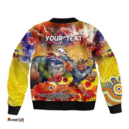 Personalised Australia Rugby Cowboys ANZAC Bomber Jacket North Queensland Scratch Style