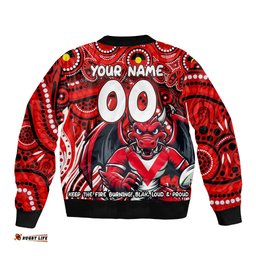 Custom Australia NAIDOC Week 2024 Bomber Jacket Dragons Mascot Keep The Fire Burning