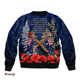 Anzac Day Aussie Mix Maori In Memories Bomber Jacket