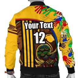 Custom Personalised Pride Hawks Men's Bomber Jacket Hawthorn Naidoc Week Aboriginal Version Special