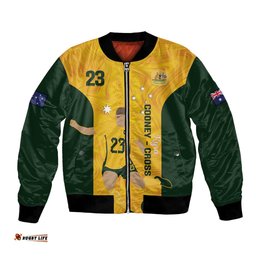Australia Soccer Bomber Jacket Cooney Cross Matildas Gold Version