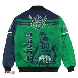 Canberra Raiders Bomber Jacket Personalized Pentagon Style- NRL