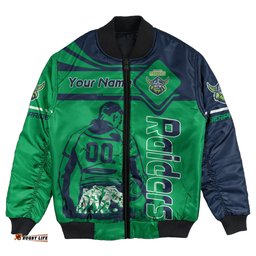 Canberra Raiders Bomber Jacket Personalized Pentagon Style- NRL