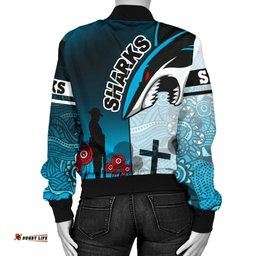 Sharks Women's Bomber Jacket Cronulla Anzac Day