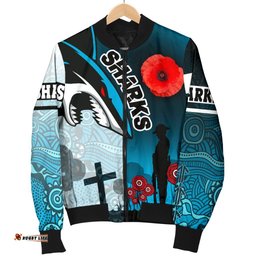 Sharks Women's Bomber Jacket Cronulla Anzac Day