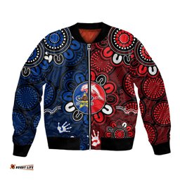 NRL Dolphins Combine Cowboys Rugby Bomber Jacket Indigenous Aboriginal Style