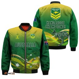 Australia Rugby Bomber Jacket Champions RLWC Kangaroos World Cup Rugby