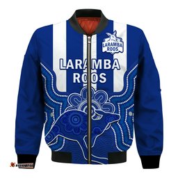 Custom Text And Number Laramba Football Bomber Jacket Roos Aboriginal Art