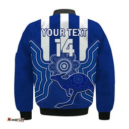 Custom Text And Number Laramba Football Bomber Jacket Roos Aboriginal Art