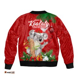 Koala Lover Bomber Jacket Australia Merry Christmas Aboriginal