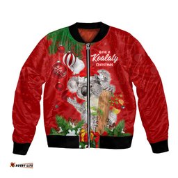 Koala Lover Bomber Jacket Australia Merry Christmas Aboriginal