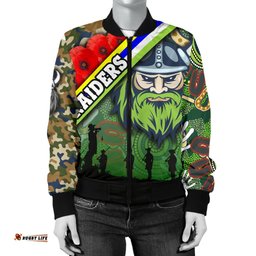 Raiders Women's Bomber Jacket Canberra Anzac Day