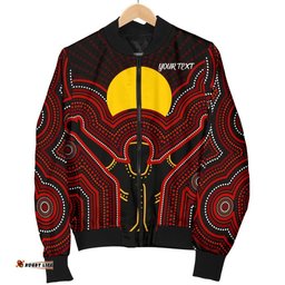 Aboriginal Personalised Women's Bomber Jacket  - The Sun Always Shines