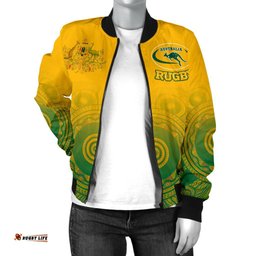 Aboriginal Women's Bomber Jacket, Australia Rugby and Coat Of Arms