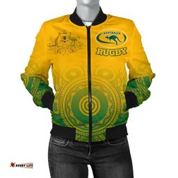 Aboriginal Women's Bomber Jacket, Australia Rugby and Coat Of Arms