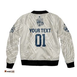Custom Personalised Adelaide United The Reds Bomber Jacket Soccer Club Original Style - Beige