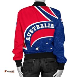 Aboriginal Bomber Jacket - Australia Flag and Coat of Arms - Women