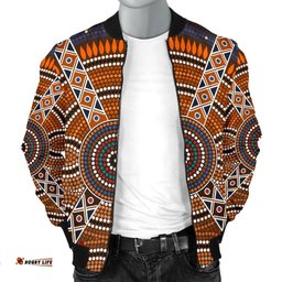 Bomber Jacket - Aboriginal Dot Painting Jacket Ver01 - Men
