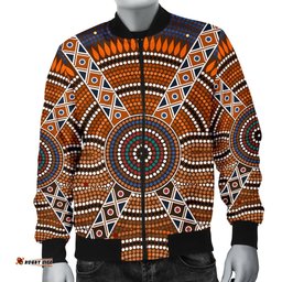 Bomber Jacket - Aboriginal Dot Painting Jacket Ver01 - Men