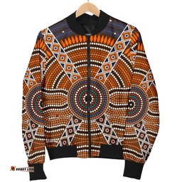 Bomber Jacket - Aboriginal Dot Painting Jacket Ver01 - Men