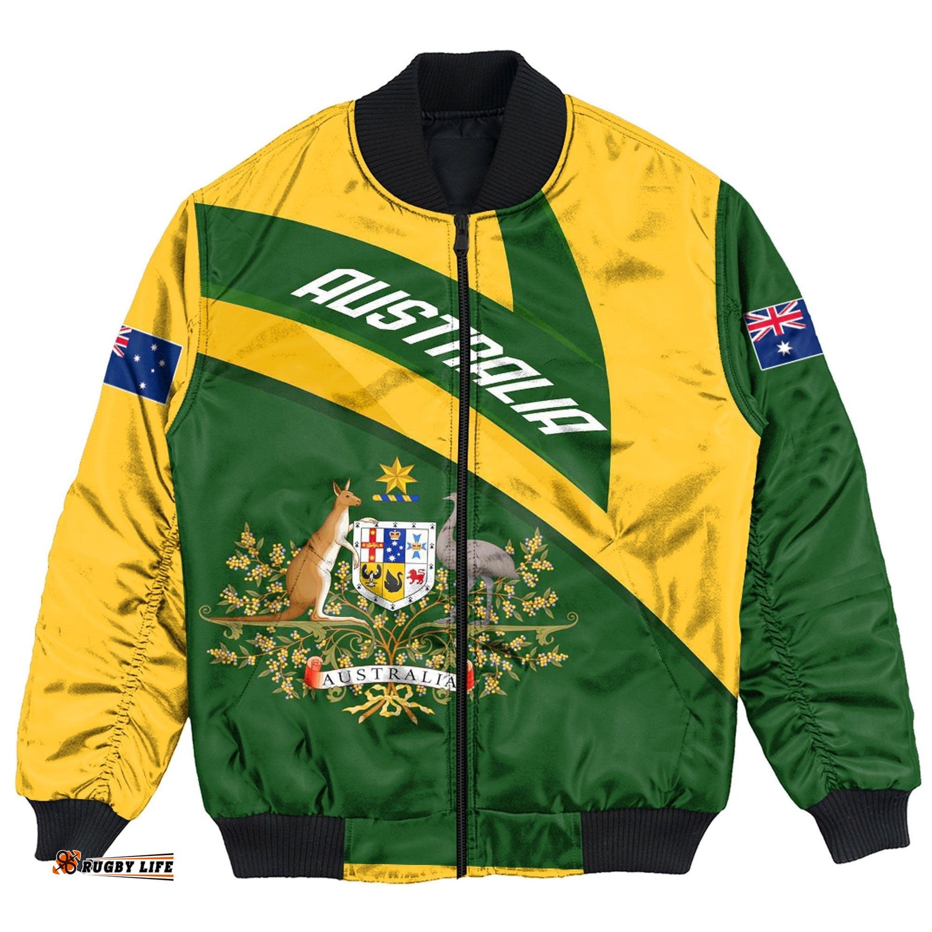 Australia Coat Of Arms Active Sport Bomber Jackets
