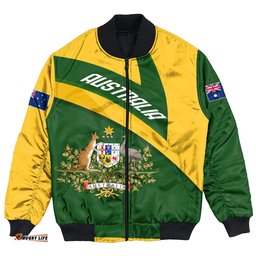 Australia Coat Of Arms Active Sport Bomber Jackets