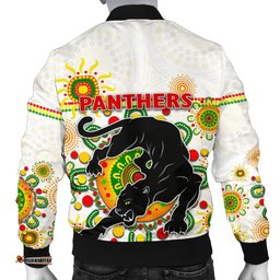 Penrith Men's Bomber Jacket Indigenous Panthers - White