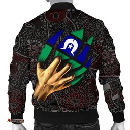 Aboriginal Men's Bomber Jacket - Torres Strait Blood In Me