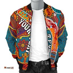 Aboriginal Personalised Men's Bomber Jacket - Indigenous Boomerang