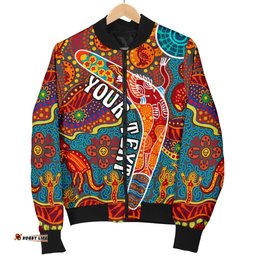 Aboriginal Personalised Men's Bomber Jacket - Indigenous Boomerang