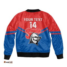 Personalised Newcastle Knights Rugby Bomber Jacket Novocastrians Sporty Style