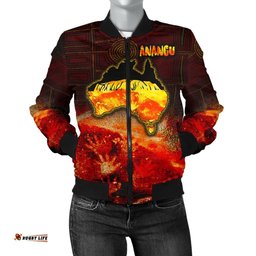 Aboriginal Women's Bomber Jacket - Anangu Custodians