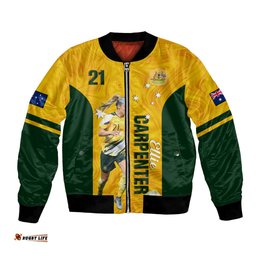 Australia Soccer Bomber Jacket Ellie Carpenter Matildas Gold Version