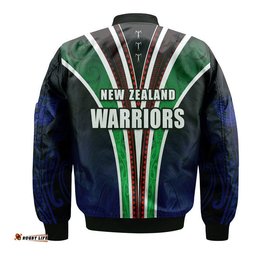 New Zealand Warriors Bomber Jacket The Warriors Special Maori Silver Fern Style