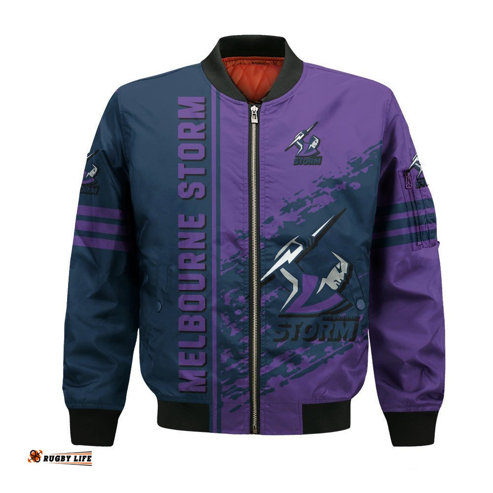 Melbourne Storm Bomber Jacket Quarter Style - NRL