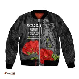ANZAC Day Bomber Jacket Soldiers Fighting at War