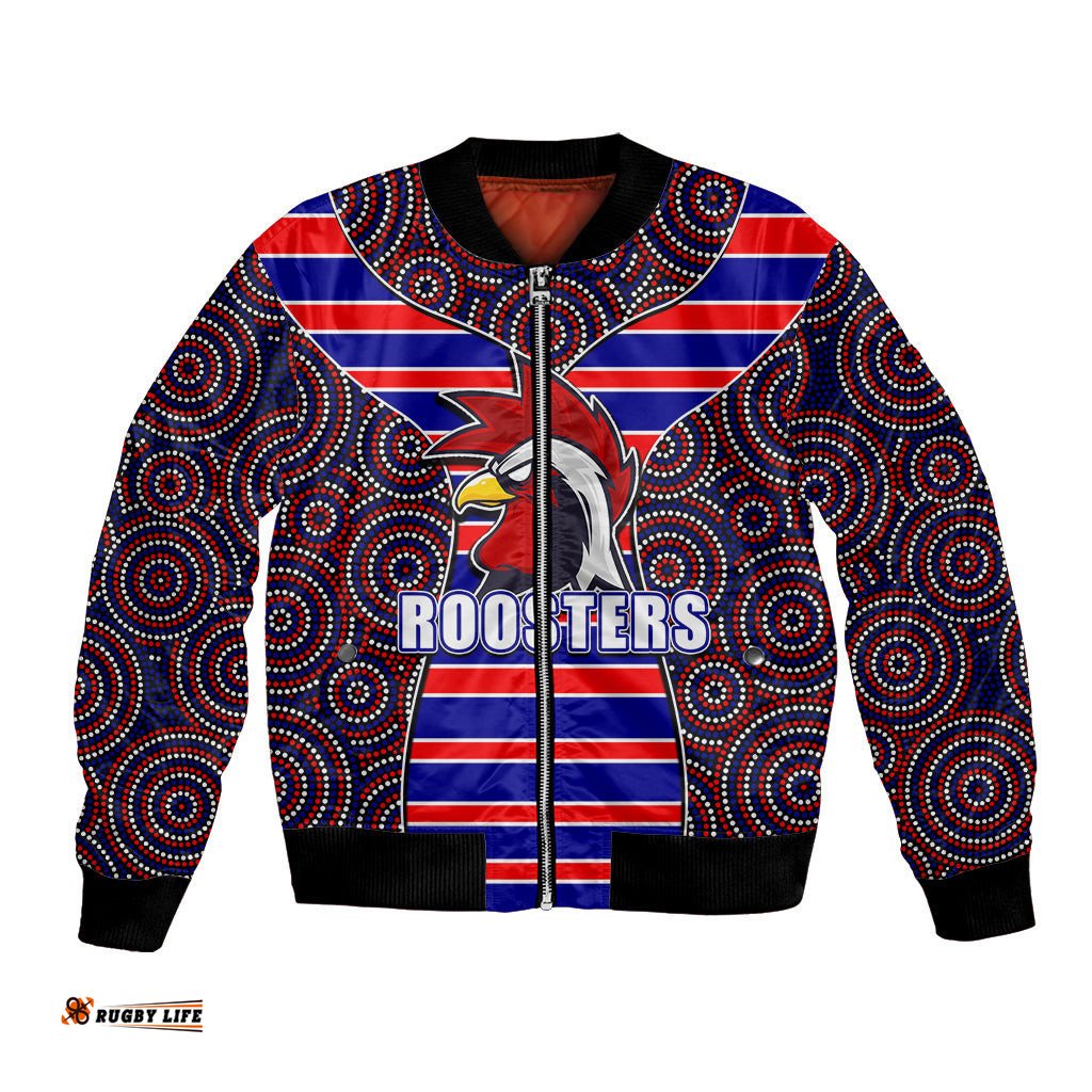 NRL - Rooster Bomber Jacket Mix Dot Aboriginal