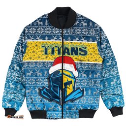 Custom Gold Coast Titans Christmas Aboriginal Tattoo Bomber Jackets