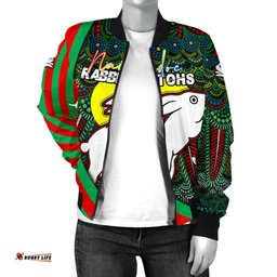 Custom Personalised Rabbitohs Naidoc Week Women's Bomber Jacket Indigenous Version Special