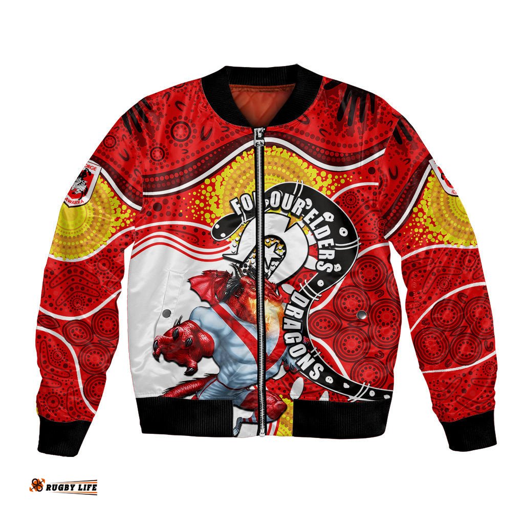 Dragons Mascot NRL Bomber Jacket NAIDOC