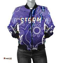 Melbourne Storm Women's Bomber Jacket Indigenous