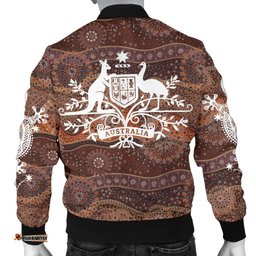 Bomber Jacket - Aboriginal Patterns Jacket - Australian Coat Of Arms - Men