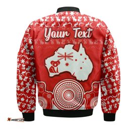 Custom Personalised Australian Koala Christmas Vibe With Aboriginal Dot Painting Style No1 Bomber Jacket