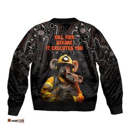 Paws For Australia Bomber Jacket Bushfire Awareness Indigenous Aboriginal
