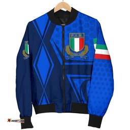 Italy Rugby Men's Bomber Jacket Gli Azzurri Vibes