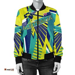Bomber Jacket - Aus Flag Jacket Kangaroo Symbol - Women