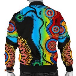Bomber Jacket - Aboriginal Jacket Blue Dream - Men